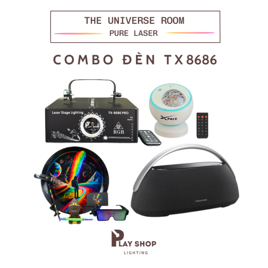 Combo Đèn Laser TX8686 Pro Full Optione